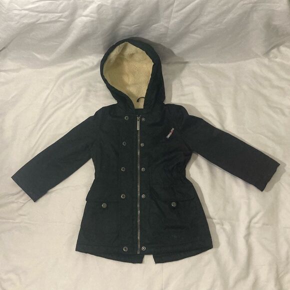 Limited Too Girl’s Fleece Lined Hooded Coat Size 4 - Picture 2 of 8